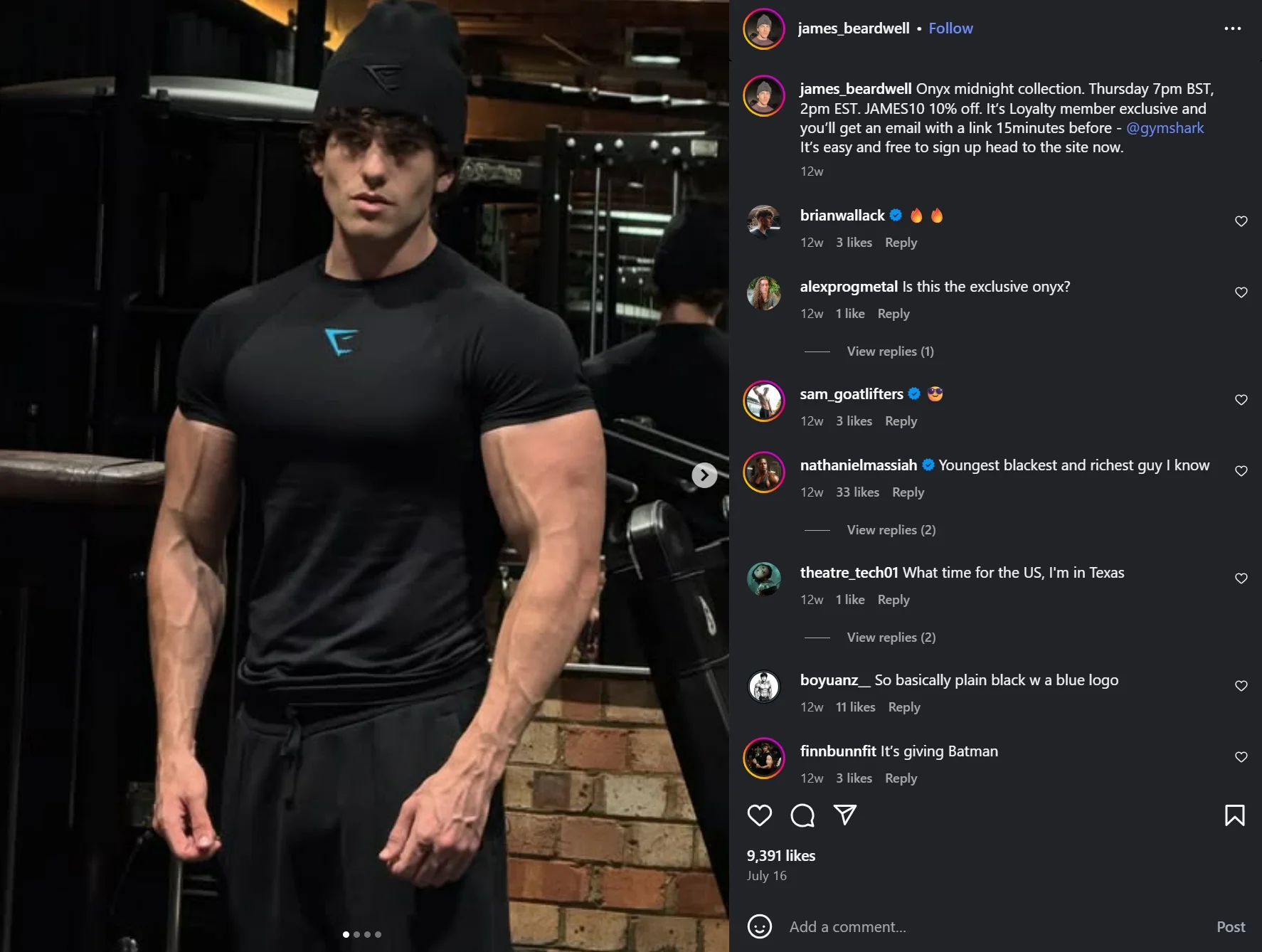 Gymshark collaborates with influencers in fitness to promote their Shopify store