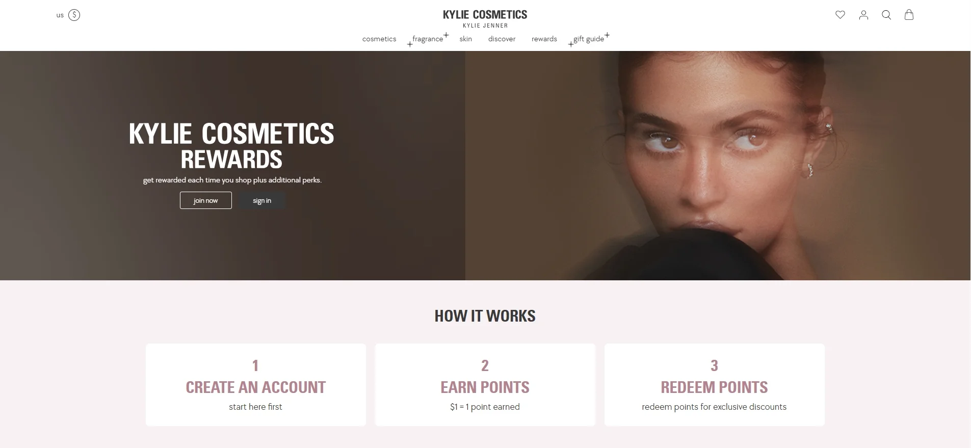 Kylie Cosmetics loyalty program