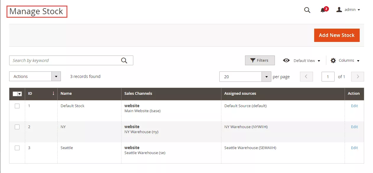 Manage stocks from multiple sources on Magento