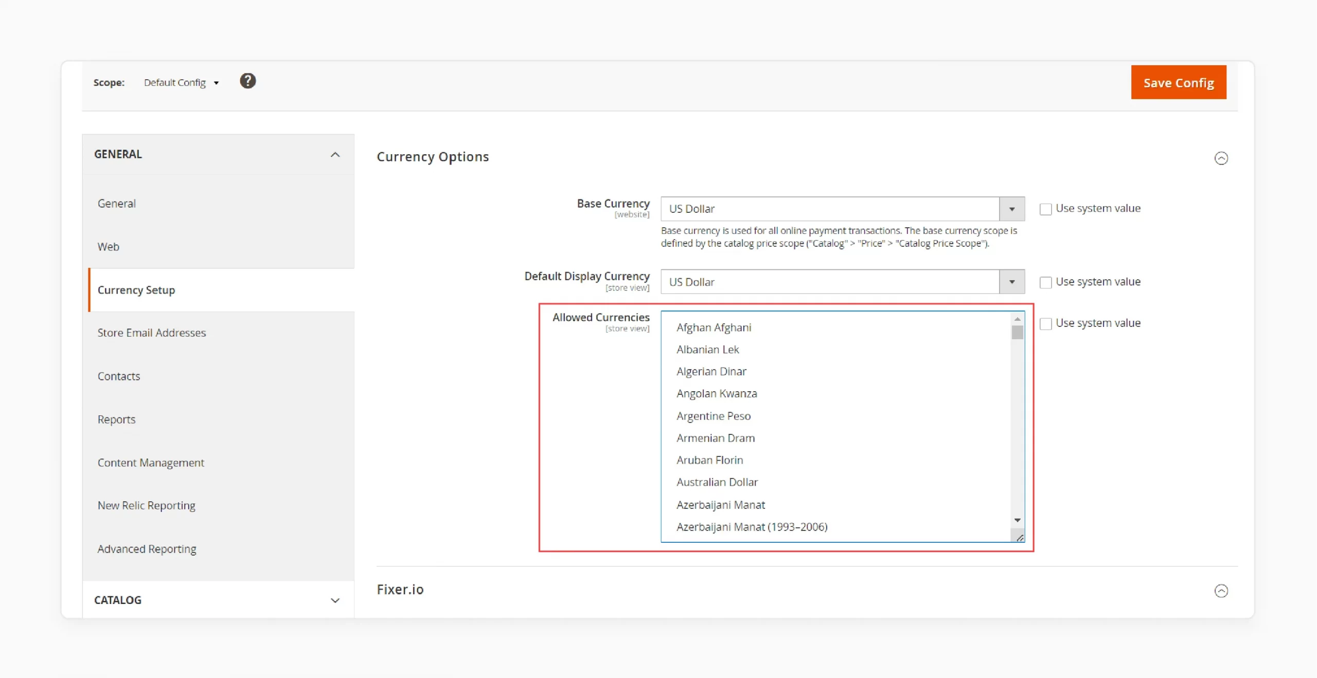 Magento multicurrency setup