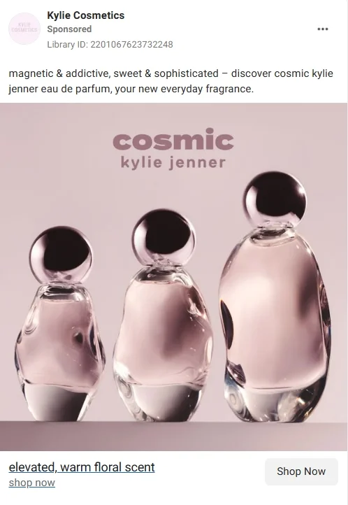 An example of Shopify promotion on Facebook ads