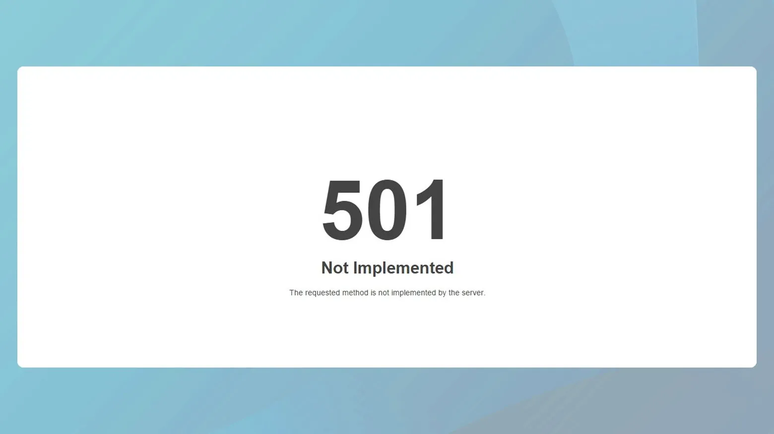 501-not-implemented