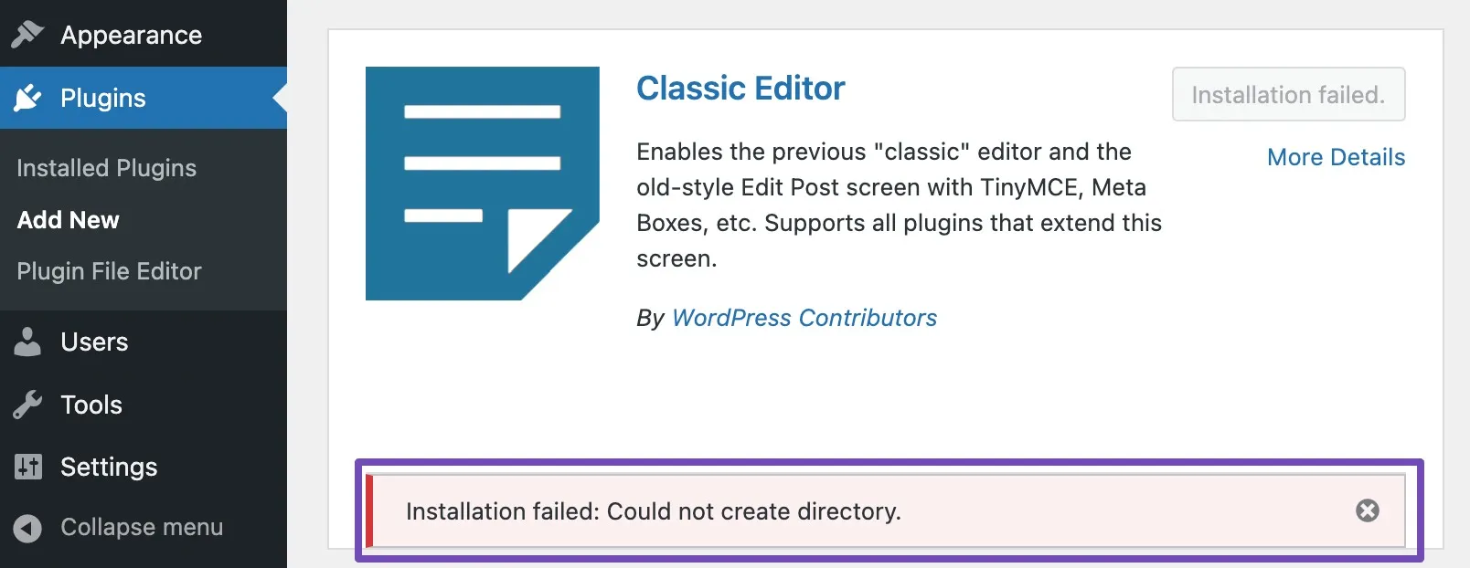 could-not-create-directory