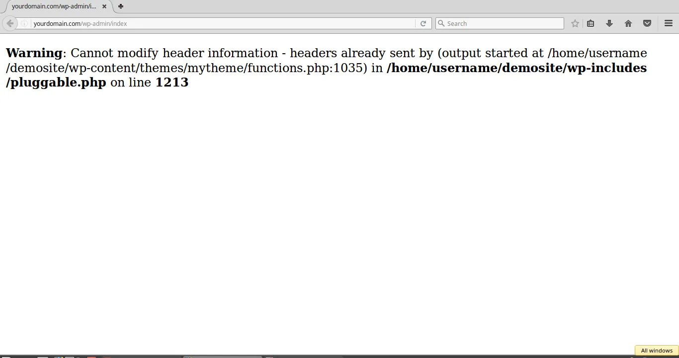 pluggable-error-wordpress
