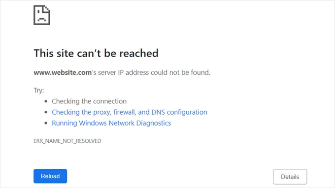 name-not-resolved-wordpress
