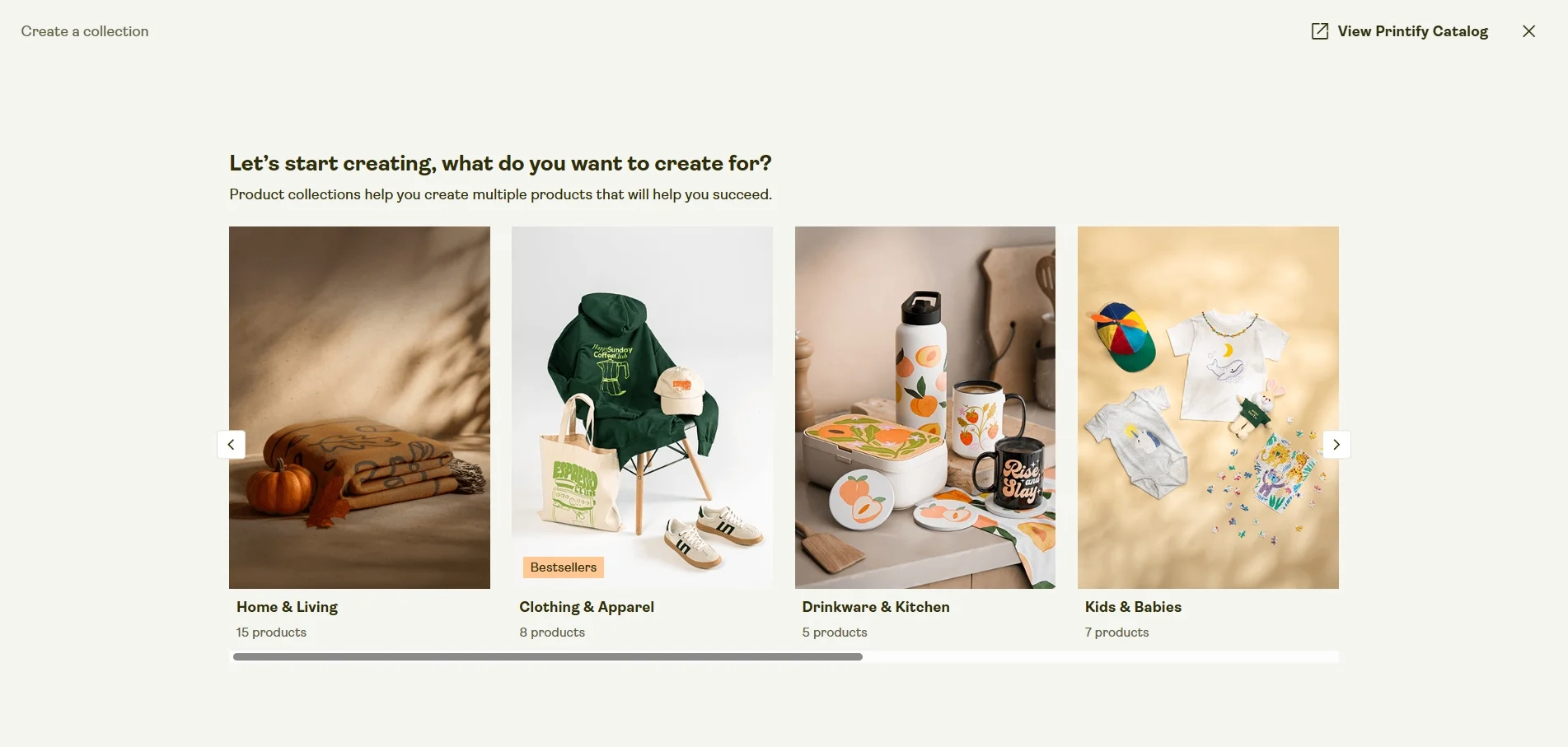 Create products on Printify