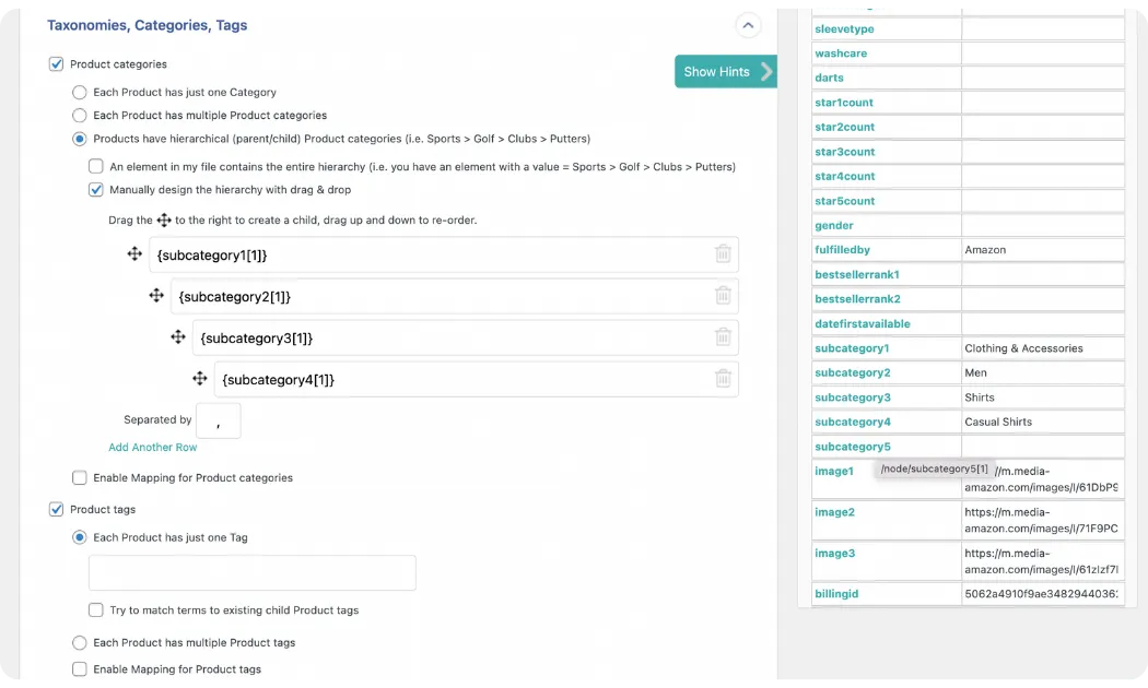 Step 5.5: Map categories and tags