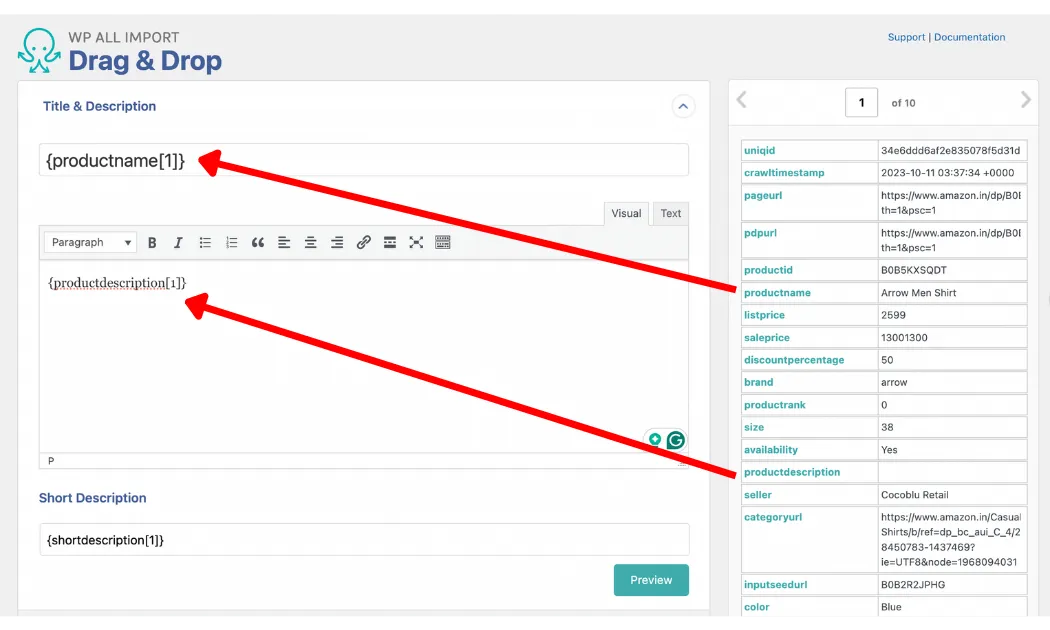 Step 5.1: Map title and description