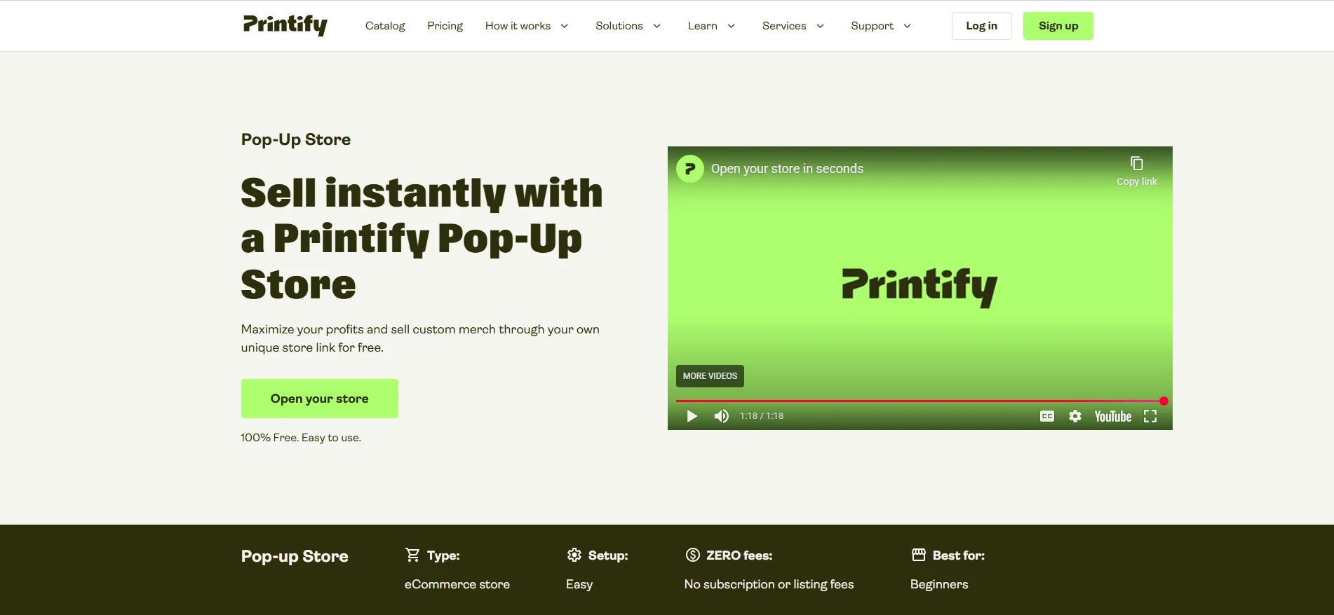 Printify Pop Up store