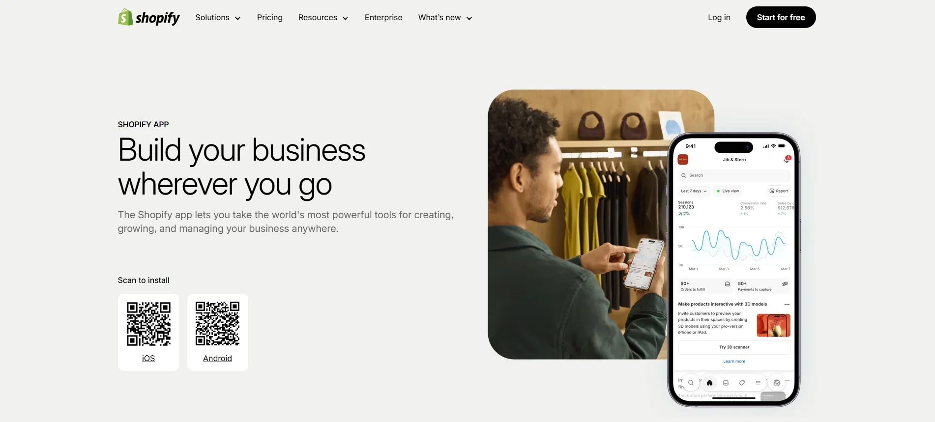 Shopify mobile app