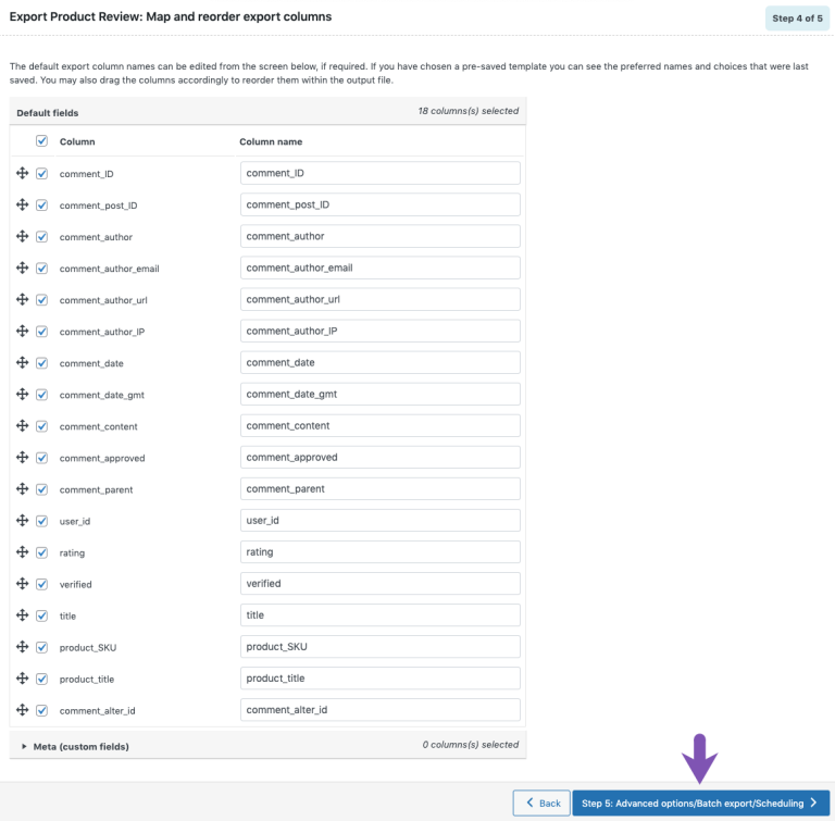 Step 4: Map the fields