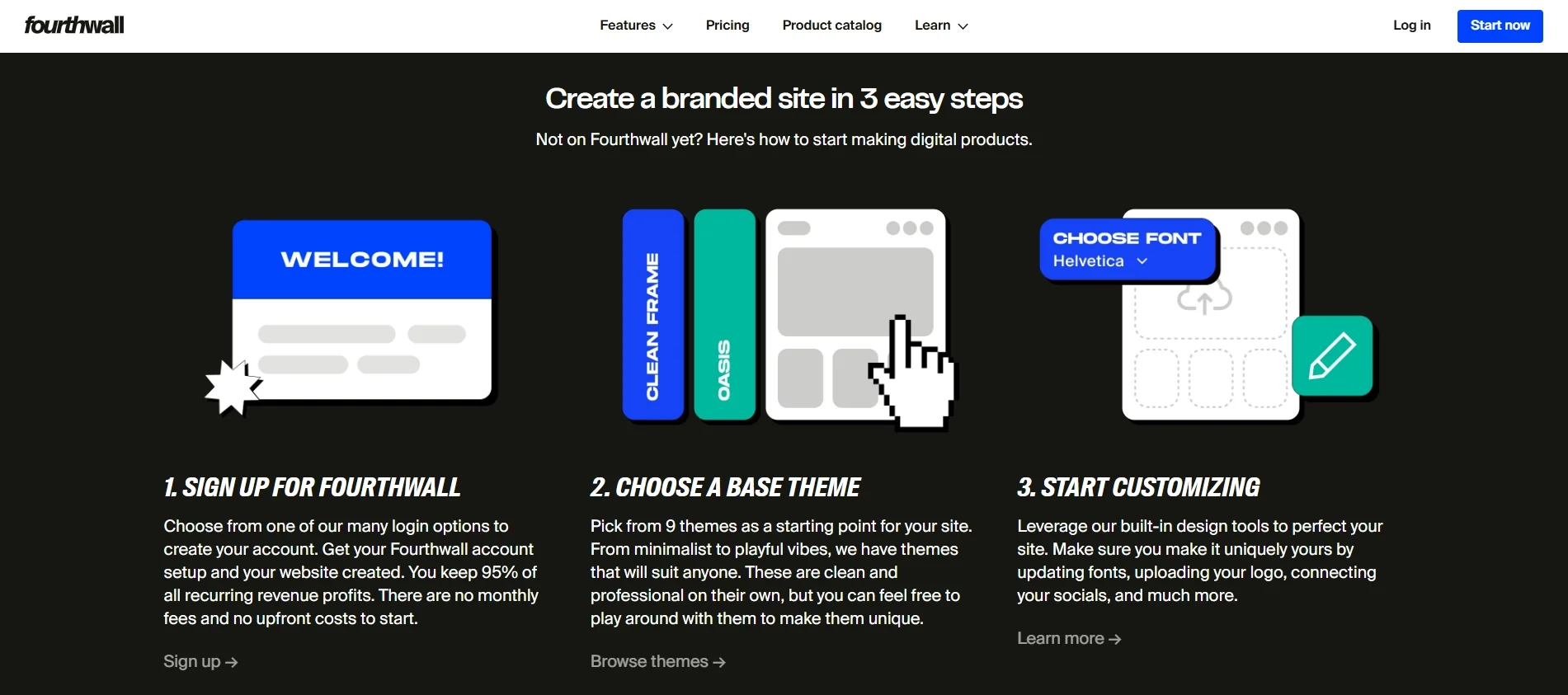 Create a branded website on Fourthwall