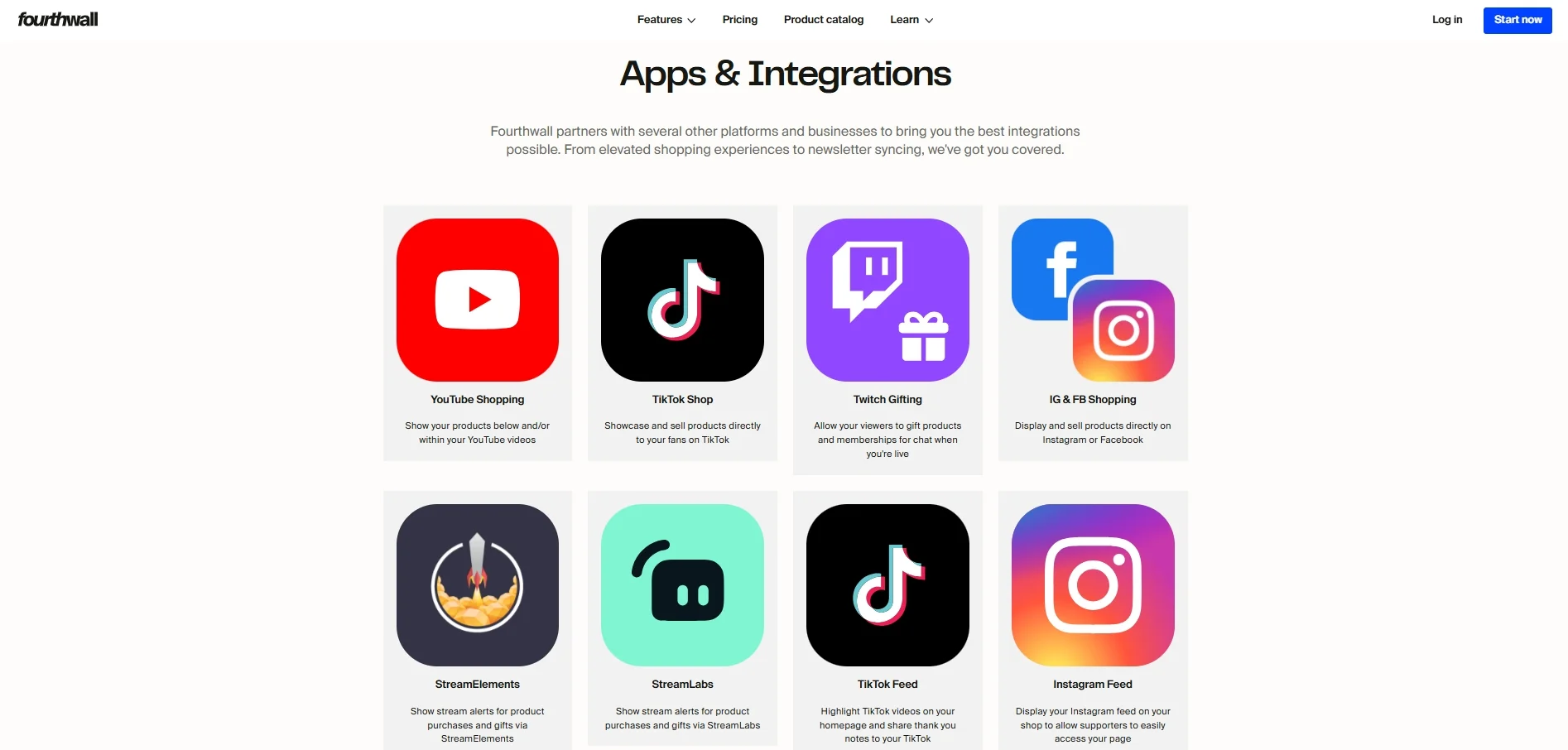 Fourthwall apps and integrations