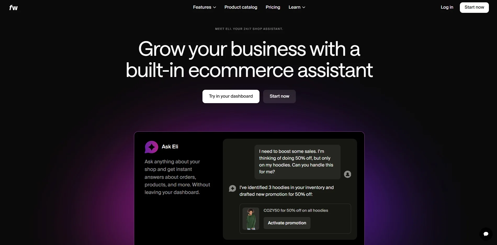 Fourthwall Eli AI assistant