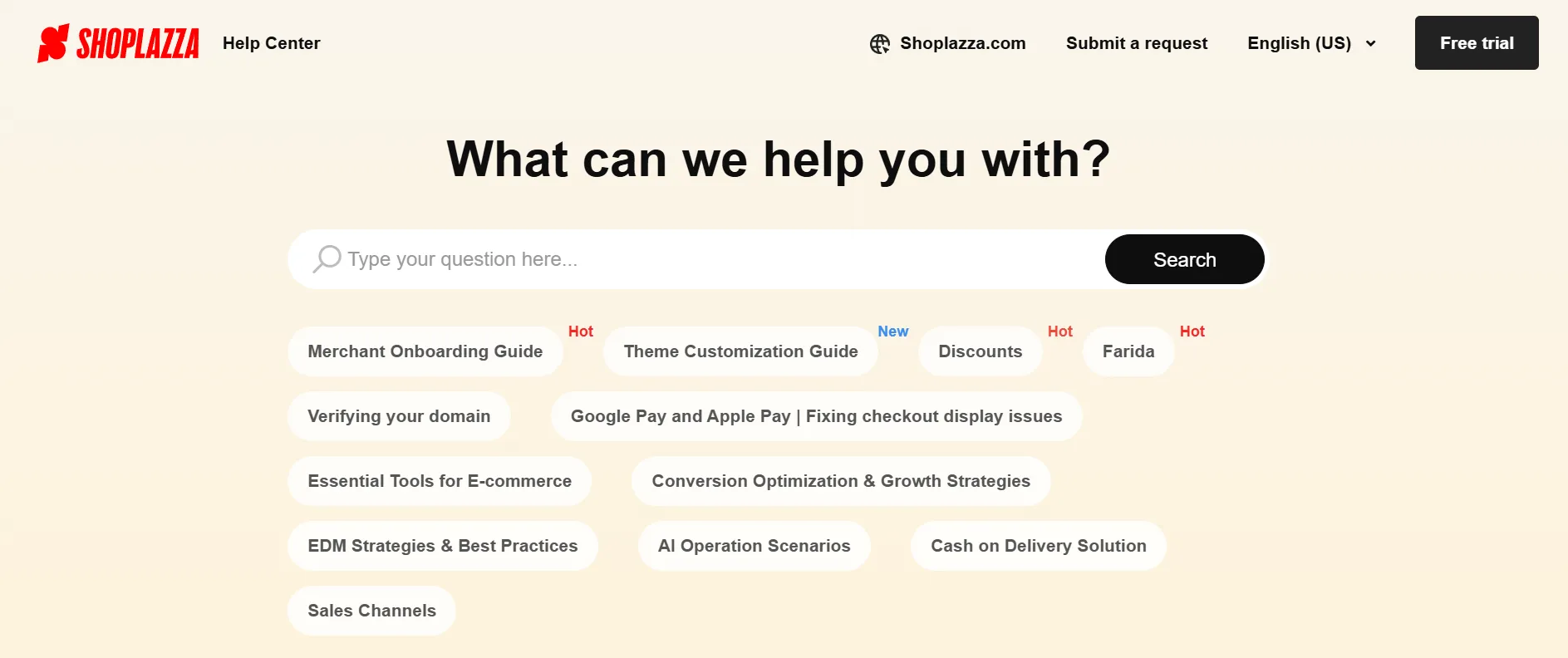 Shoplazza help center