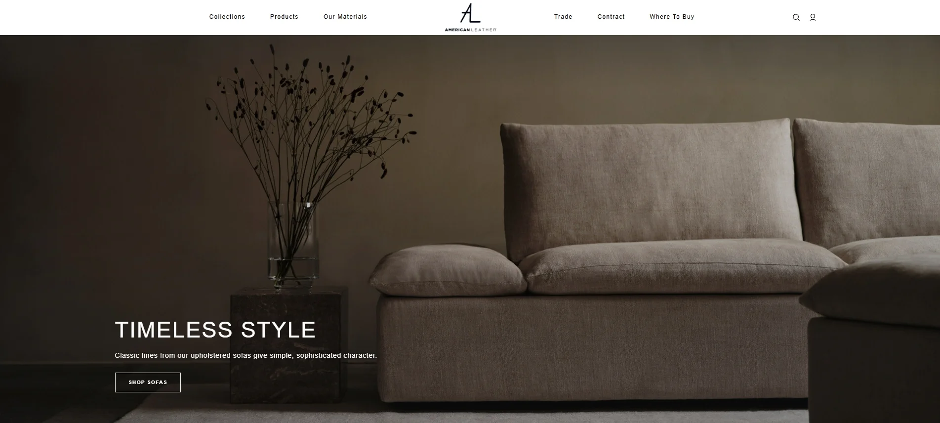 American Leather website