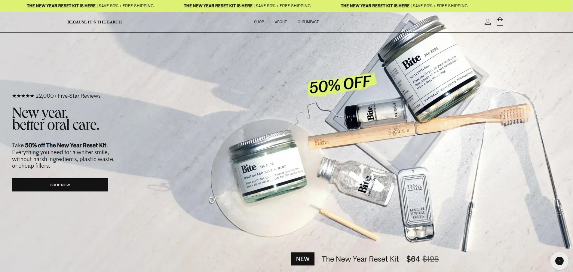 Bite Toothpaste Bits website