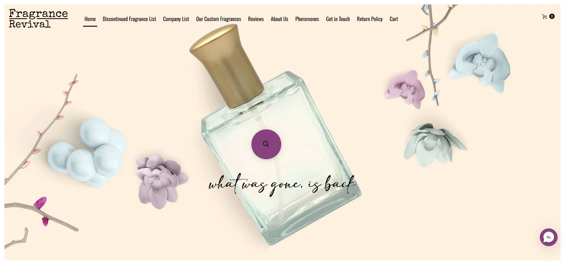 Fragrance Revival website