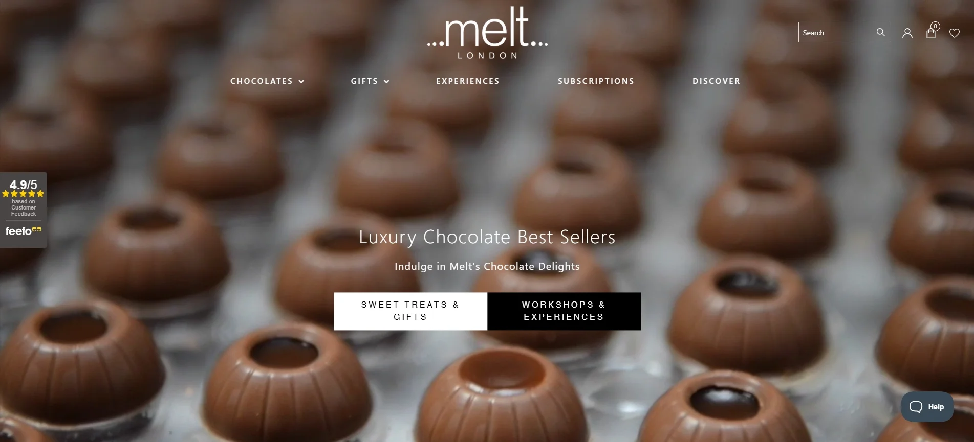 Melt Chocolate website