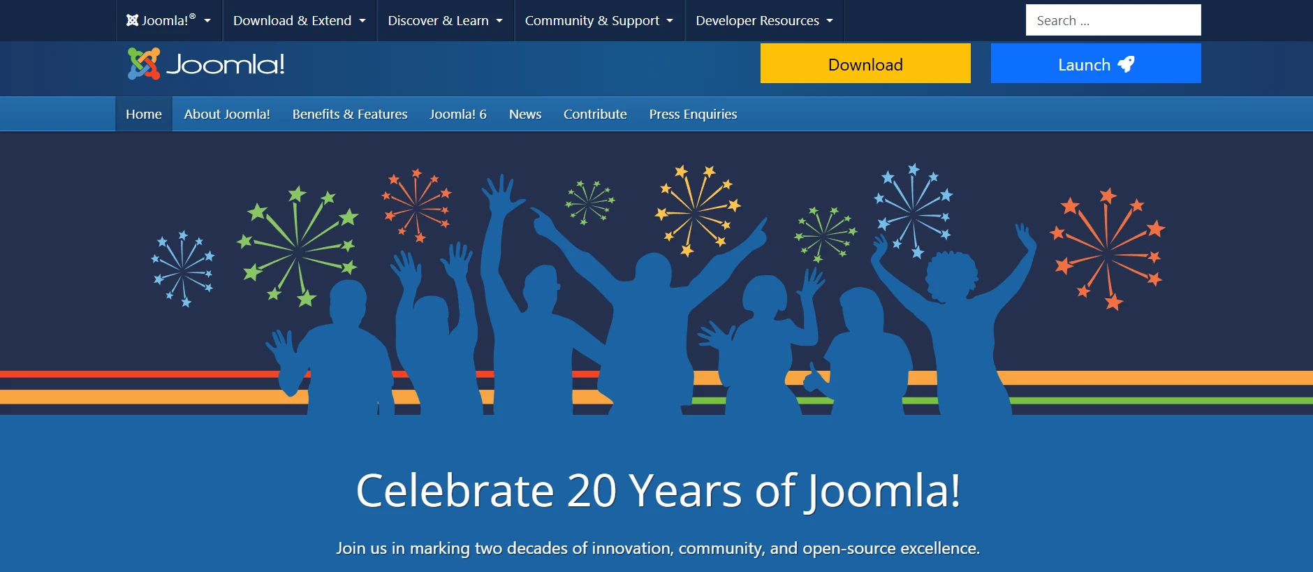 Joomla homepage