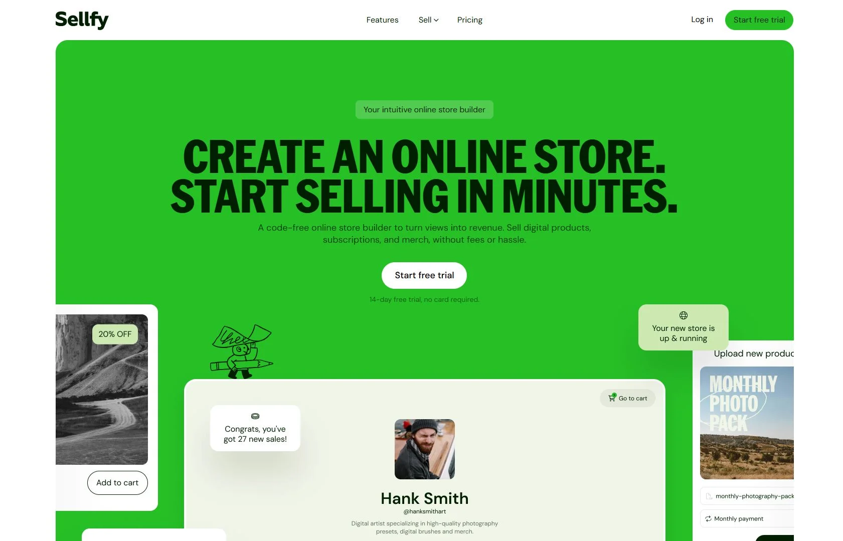 Sellfy website