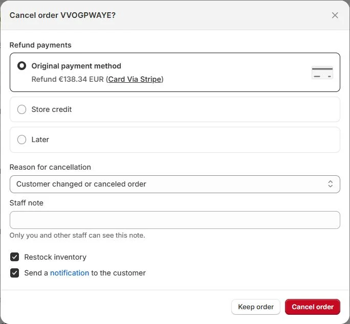 Individually cancel Shopify orders 2