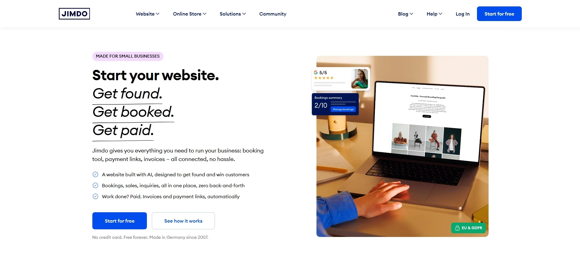 Jimdo website