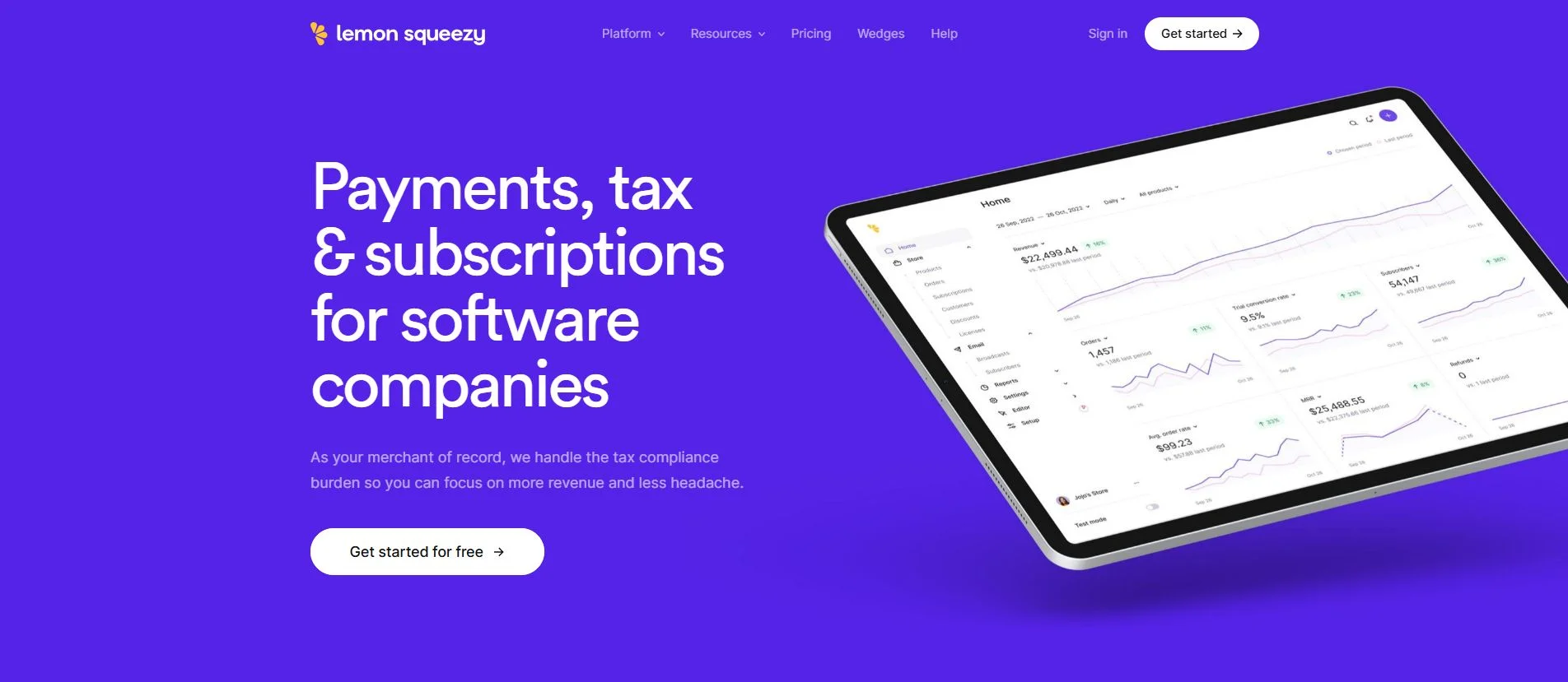 Lemon Squeezy website