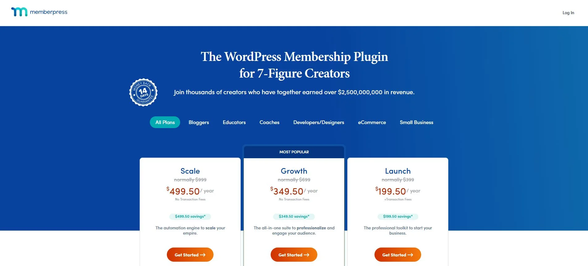 MemberPress pricing
