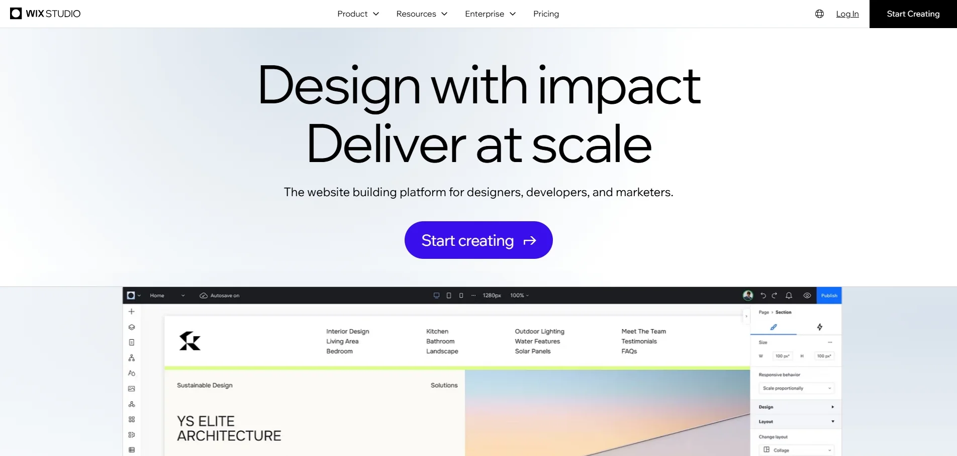 Wix Studio website