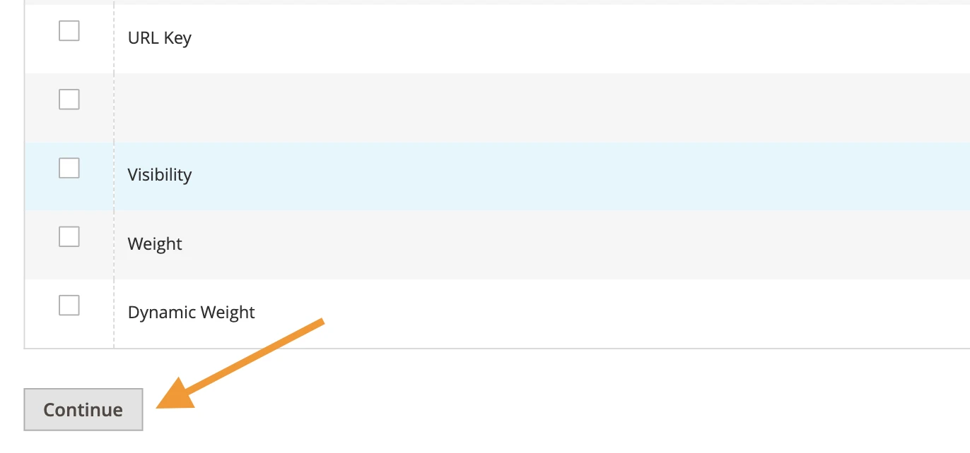 continue-magento-export