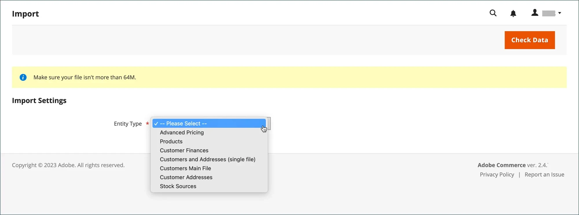magento-import-entity-type