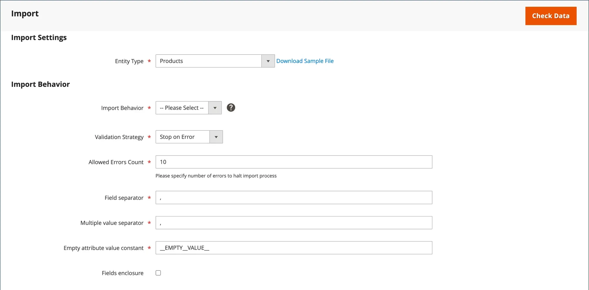 magento-import-behaviors