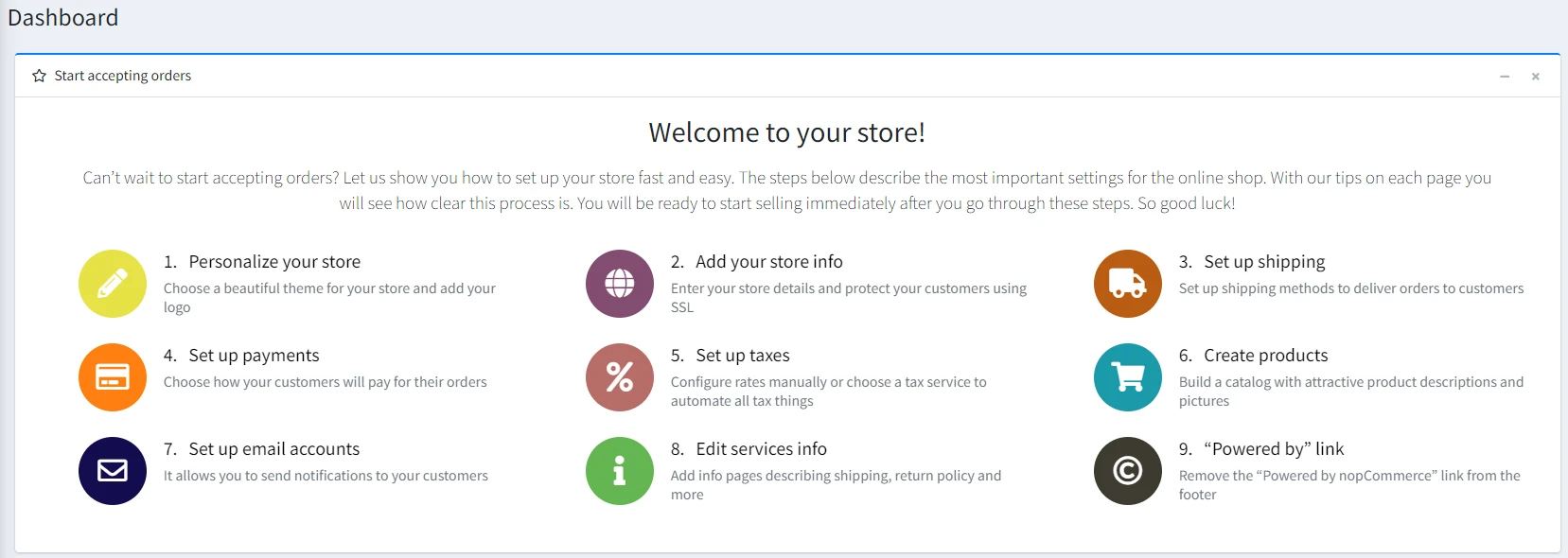nopCommerce getting started guide
