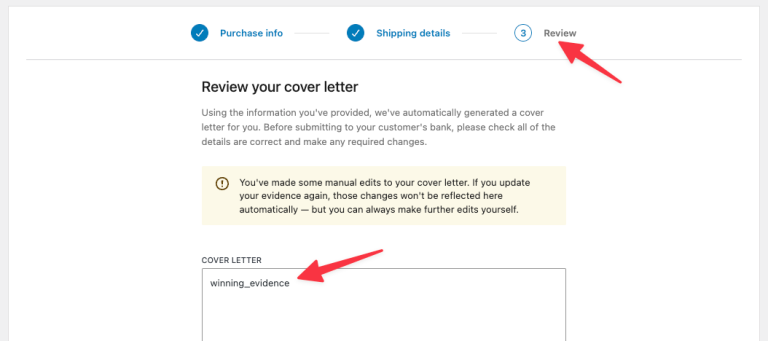 Test disputes on WooCommerce