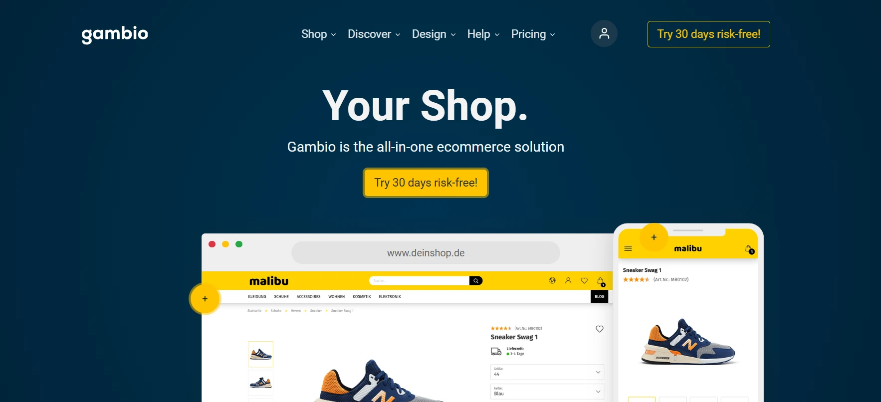 Gambio homepage