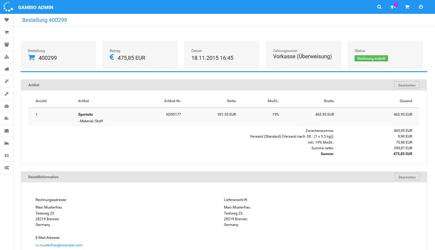 Process and manage orders on Gambio