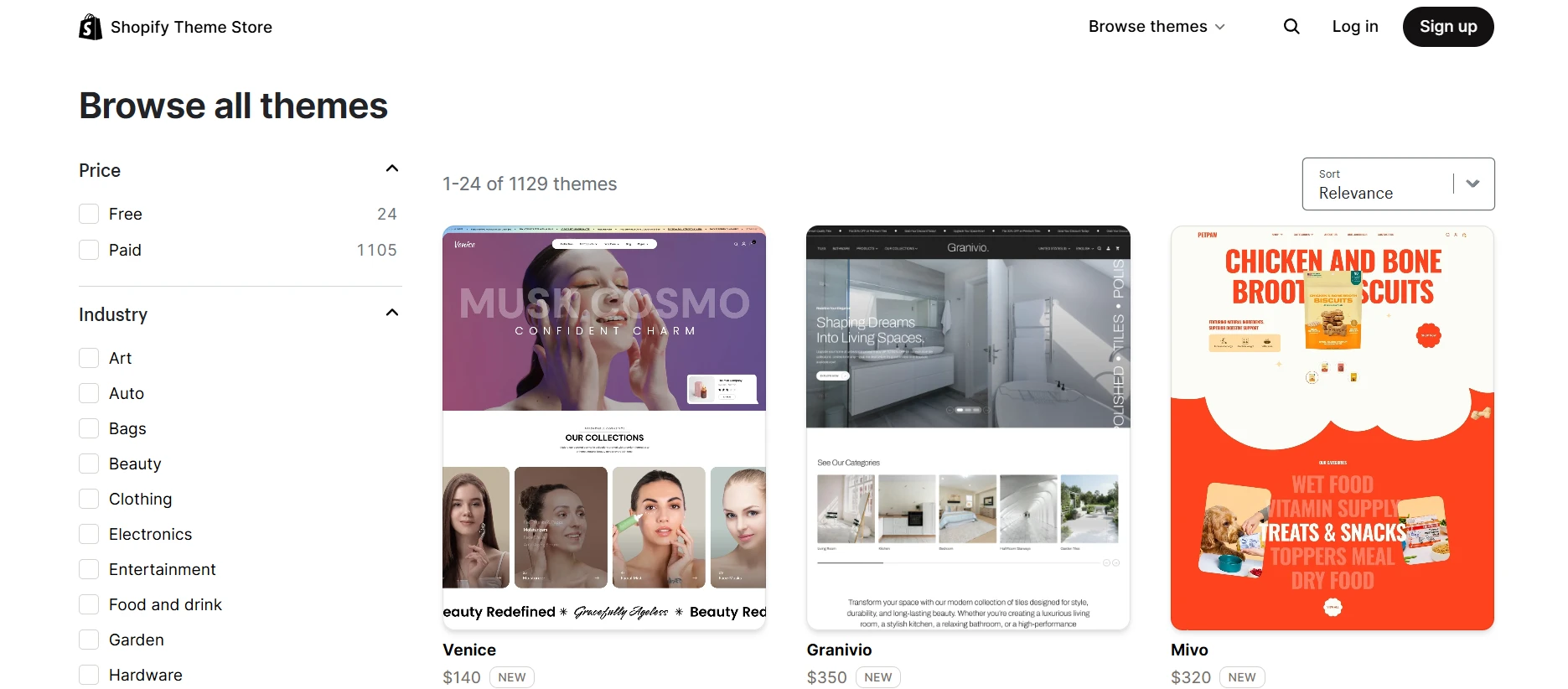 Shopify Theme Store