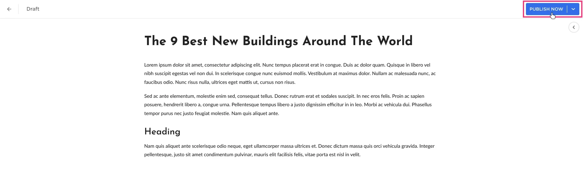 Sitebuilder blogging tool