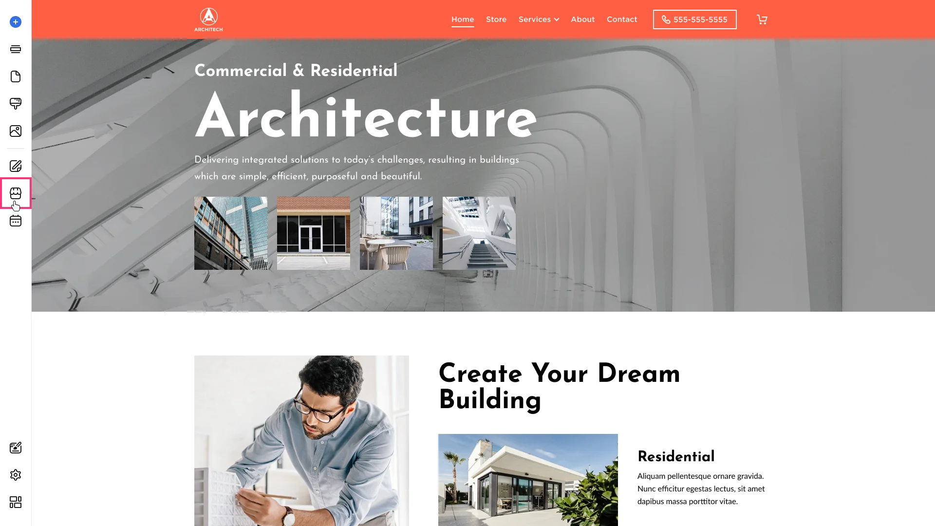 Sitebuilder dashboard