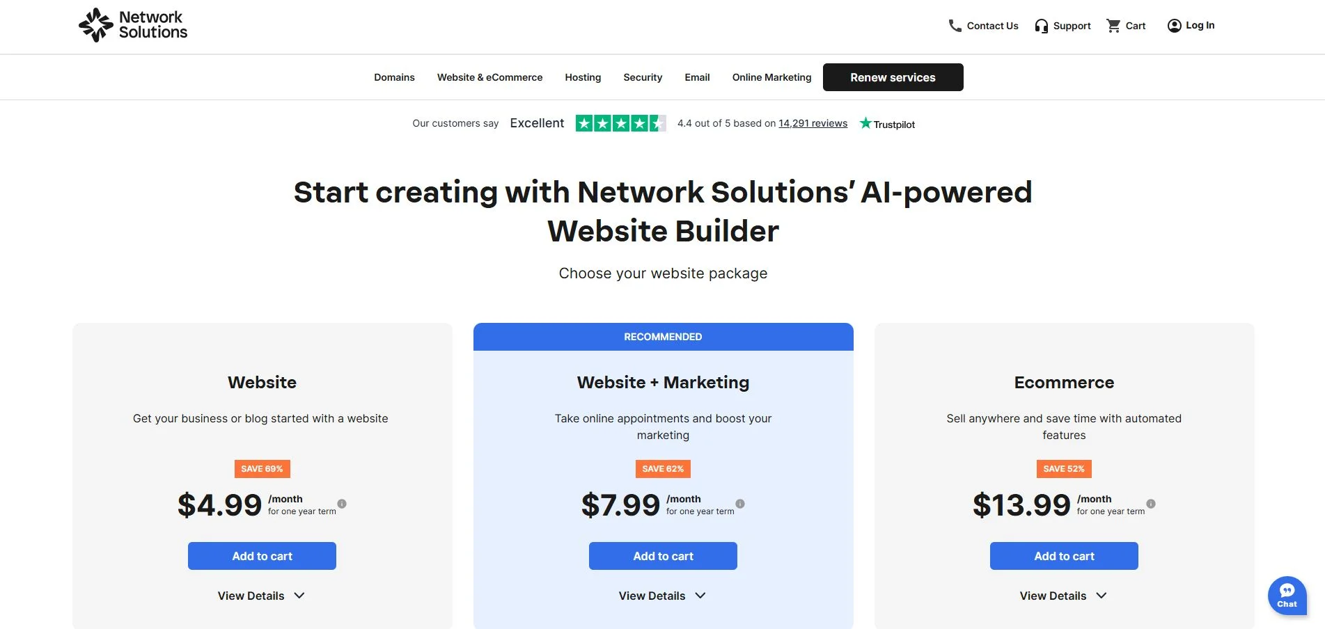 Sitebuilder pricing