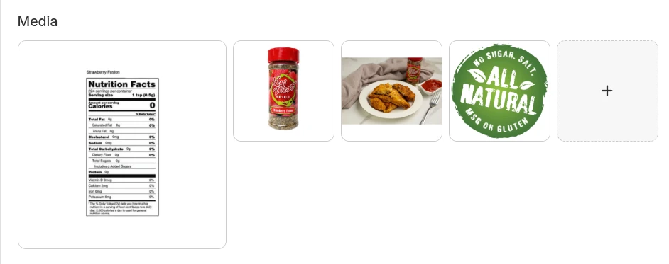 Step 3: Add media for each product