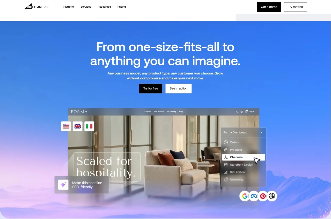 BigCommerce website