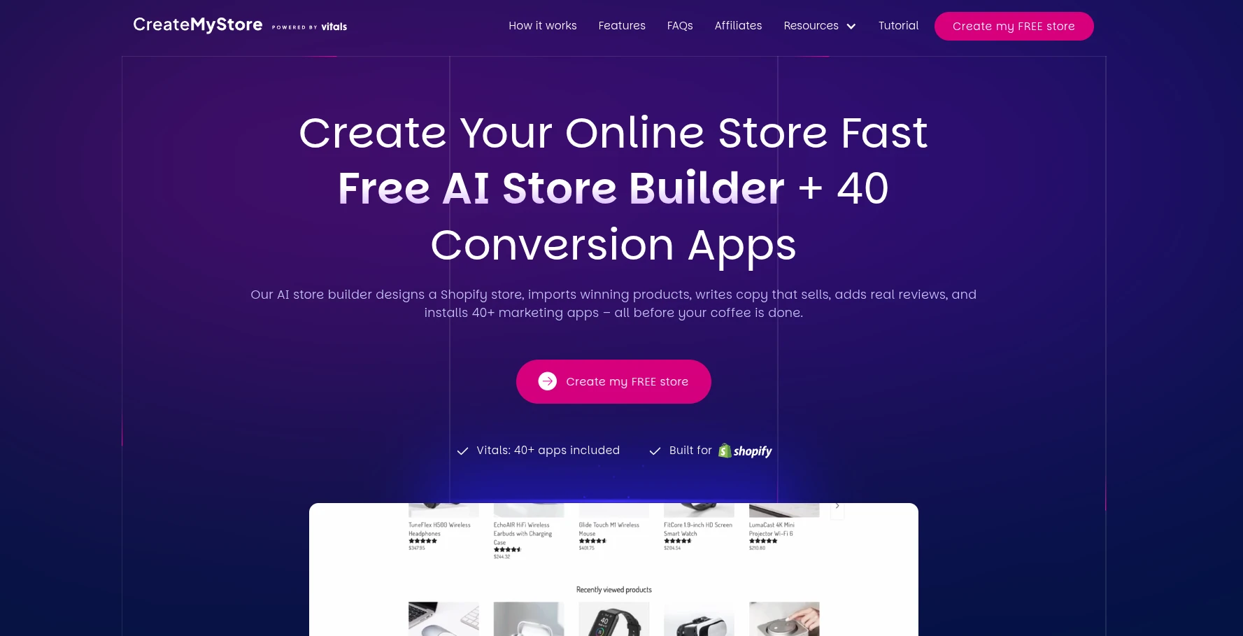 CreateMyStore.ai