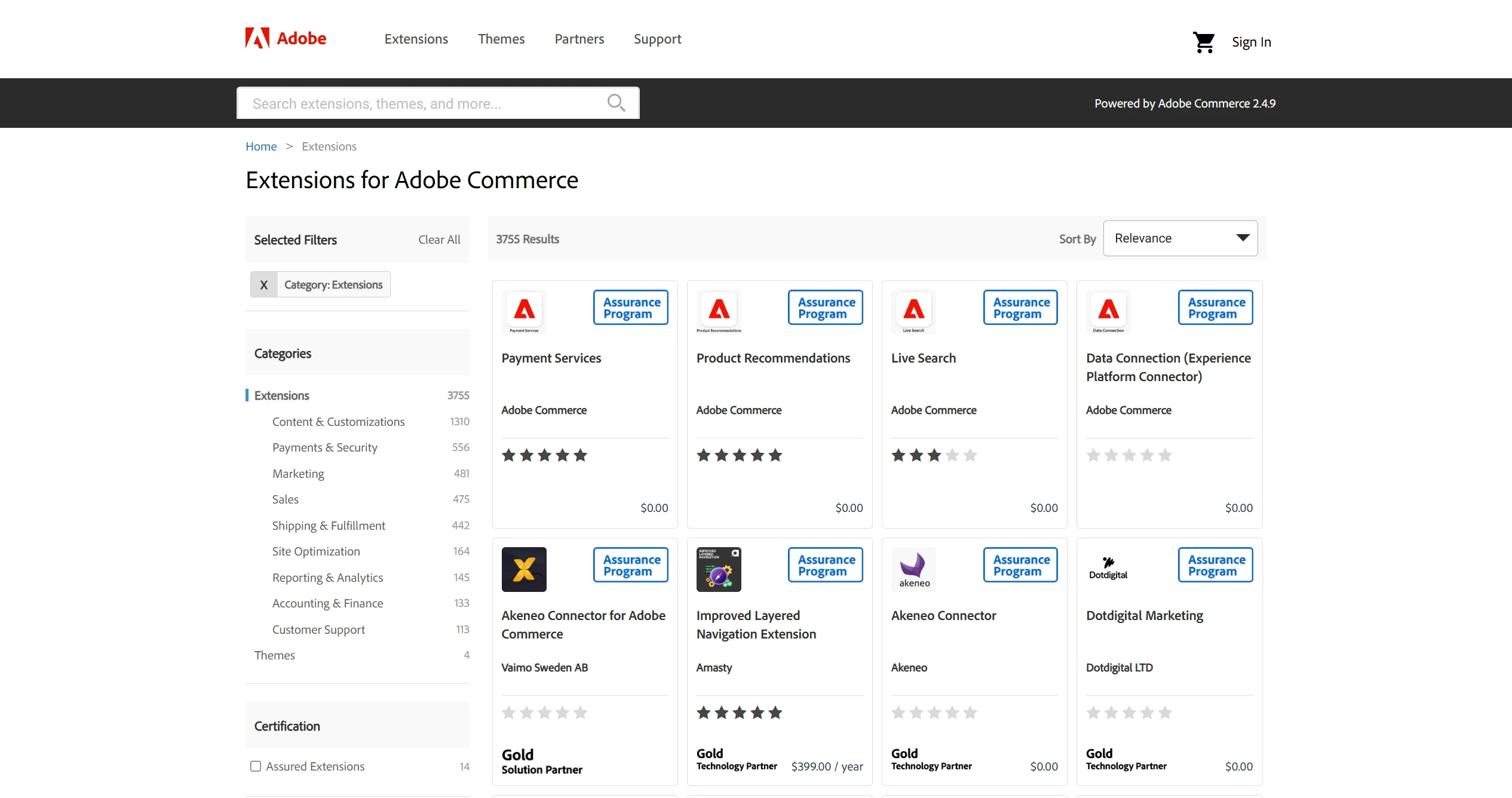 Magento app marketplace