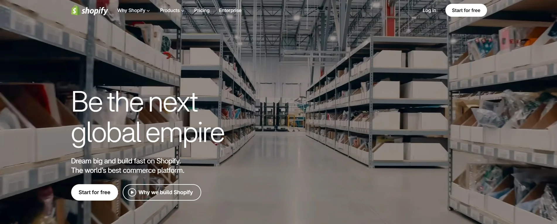 Shopify website