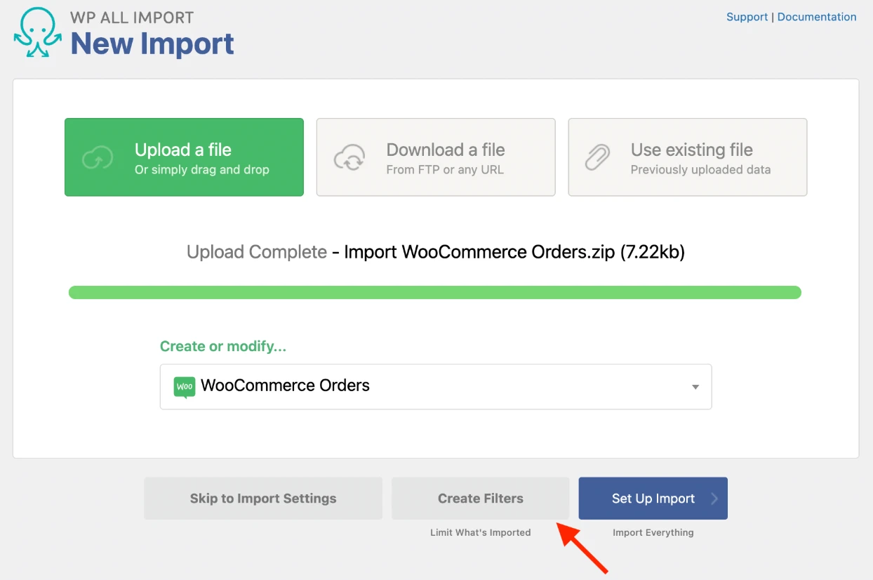 Create new WooCommerce order import