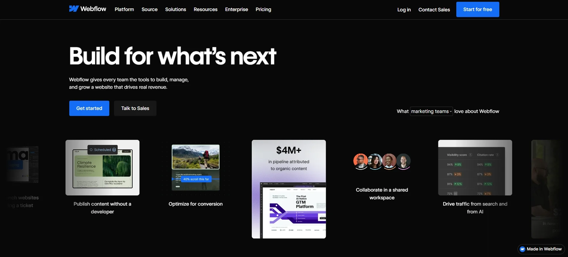 Webflow website