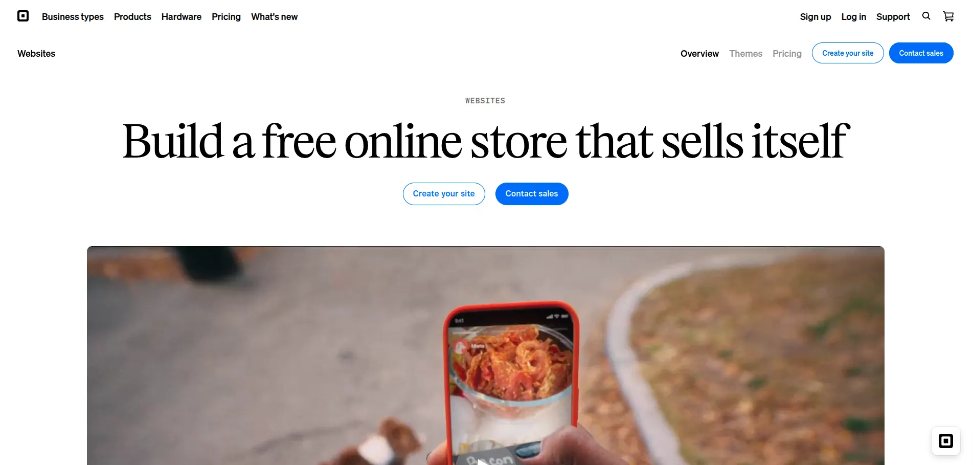 Square Online homepage