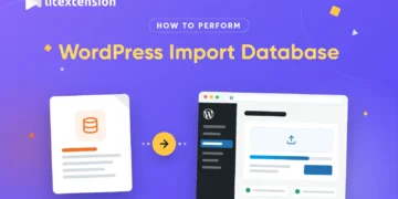 WordPress import database